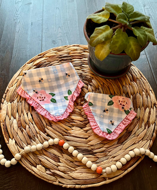 Floral Gingham Bandanas